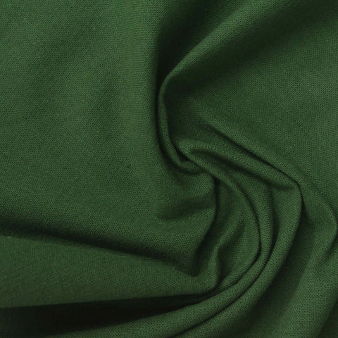 Dark Green Linen-Look, Cotton