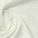 Slub Cotton Polyester Jersey Knit Fabric, 180 gsm, 155 cm — White — photo 3