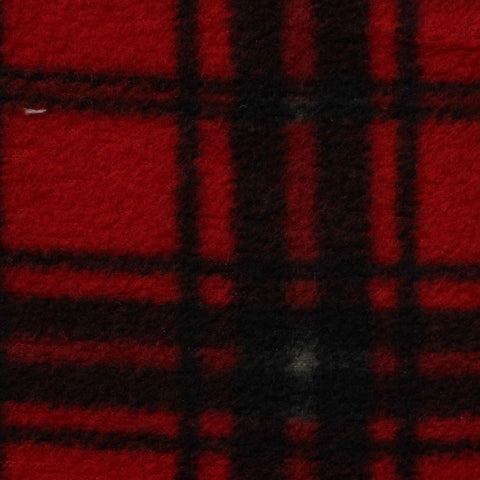 Red Plaid Fleece, Polyester, 137 gsm