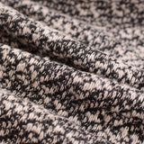 Black Geometric Chunky Knit, Cotton-Poly — photo 3