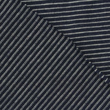 White Horizontal-Stripe Jersey Knit, Poly-Cotton — photo 3