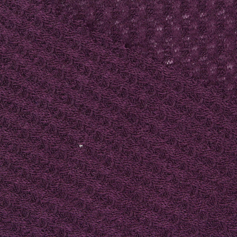 Polyester Stretch Waffle Knit Fabric, 160 gsm, 155 cm — Purple