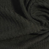 Polyester Viscose Stretch Rib Knit Fabric, 190 gsm — Black — photo 3