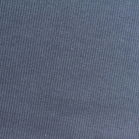 Charcoal Rib Knit, Poly-Cotton