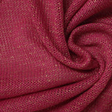 Polyester Metallic Stretch Chunky Knit Fabric, 180 gsm, 153 cm — Pink — photo 3