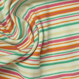 Multicolor Horizontal-Stripe Rib Knit, Cotton-Poly — photo 3