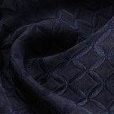 Navy Geometric-Circle Jacquard, Cotton-Poly — photo 3