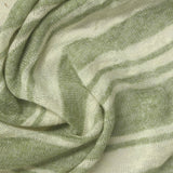 Muted Green Horizontal-Stripe Knit, Viscose-Poly — photo 3