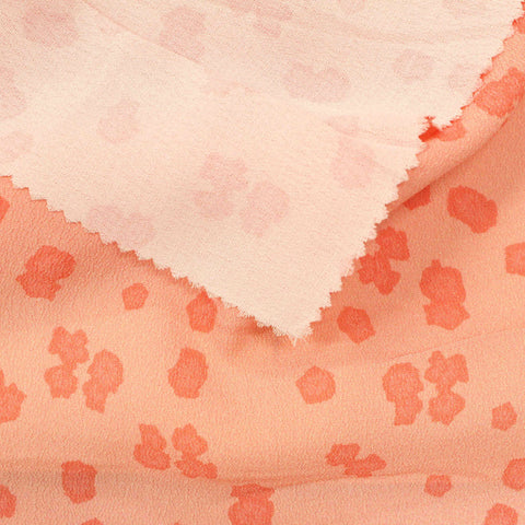 Orange Animal Print Woven, Viscose