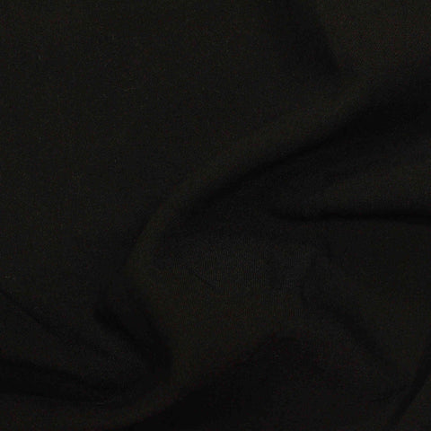 Polyester Viscose Stretch Woven Fabric, 188 gsm — Black