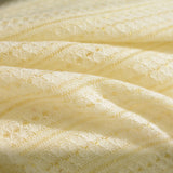 White Horizontal-Stripe Chunky Knit, Acrylic — photo 3