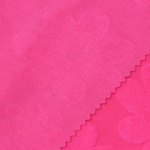 Pink Tone-on-Tone Floral Jacquard, Polyester, 230 gsm