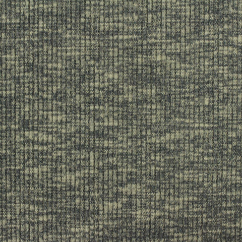 Grey Marl Rib Knit, Cotton-Poly, 384 gsm
