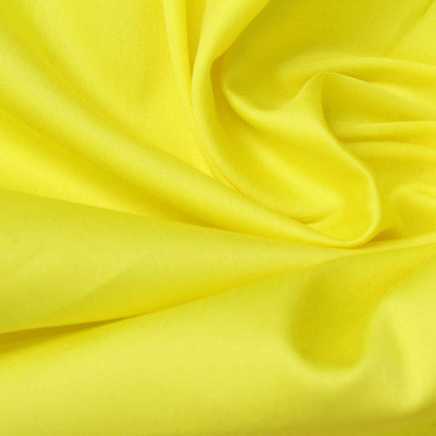Cotton Nylon Stretch Sateen Fabric, 115 gsm, 146 cm — Yellow