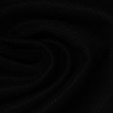 Brushed Polyester Stretch Knit Fabric, 275 gsm, 165 cm — Black — photo 3