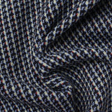 Plaid Polyester Stretch Knit Fabric, 320 gsm, 155 cm — Navy — photo 3