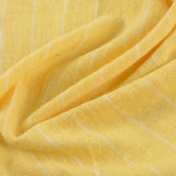 White Horizontal-Stripe Jersey Knit, Polyester — photo 3