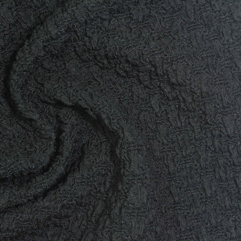 Black Tone-on-Tone Warp Knit, Polyester