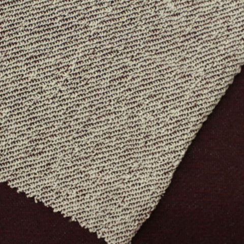 Slub Polyester Cotton French Terry Fabric, 273 gsm, 160 cm — Brown