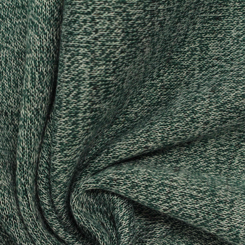 Green Marl Scuba Knit, Polyester, 365 gsm