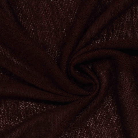 Dark Red Marl Chunky Knit, Viscose-Poly, 140 gsm
