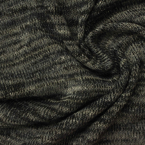 Dark Grey Marl Chunky Knit, 170 gsm