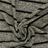 Black Horizontal-Stripe Knit, Viscose-Poly — photo 3