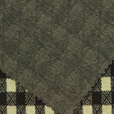 Black Plaid Interlock Knit, Poly-Viscose — photo 3