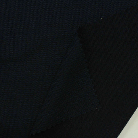 Polyester Viscose Stretch Knit Fabric, 170 gsm, 155 cm — Black