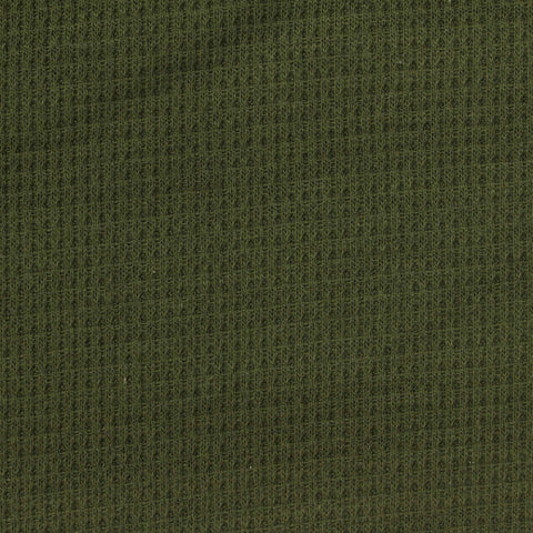 Cotton Polyester Waffle Knit Fabric, 390 gsm, 160 cm — Green