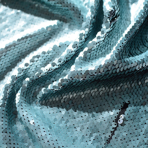 100% Polyester Knit Fabric, 110 cm — Blue