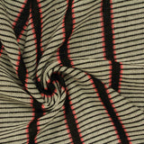 Light Grey Horizontal-Stripe Chunky Knit, Polyester — photo 3