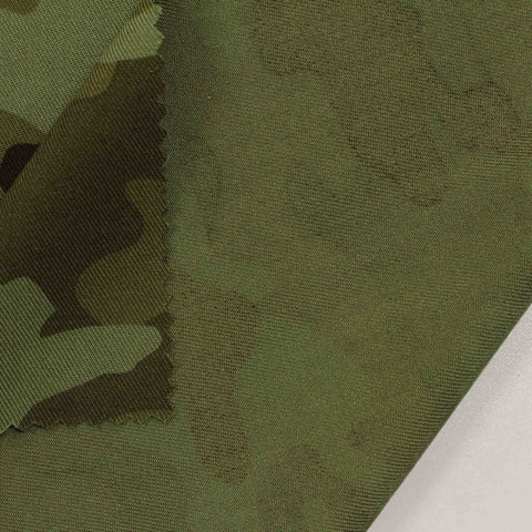 Green Camo Interlock Knit, Viscose