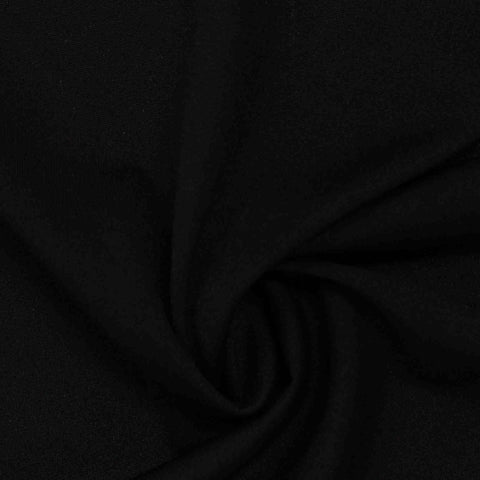 100% Polyester Jersey Knit Fabric, 150 gsm, 150 cm — Black