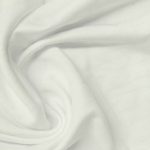 Polyester Stretch French Terry Fabric, 165 gsm, 156 cm — White
