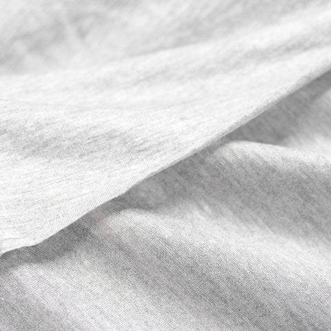 Light Grey Heathered-Marl Jersey Knit, Viscose, 102 gsm