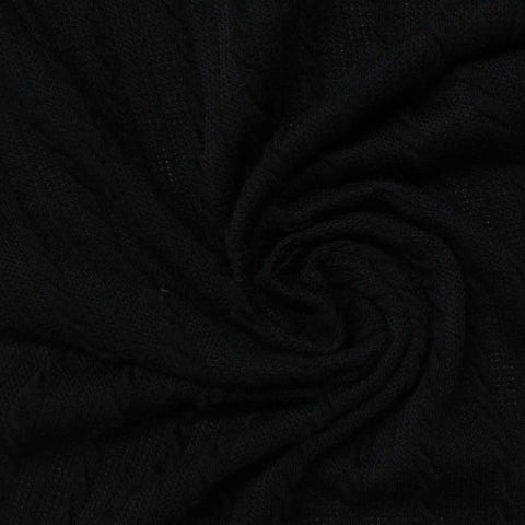 Black Tone-on-Tone Jacquard, Polyester, 215 gsm
