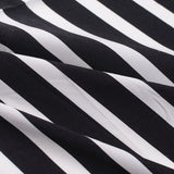 Black Vertical-Stripe Woven, Polyester — photo 3