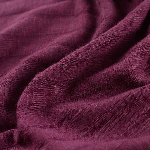 Striped Viscose Polyester Stretch Rib Knit Fabric, 265 gsm — Purple