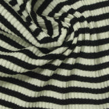 Black Stripes Rib Knit, Cotton — photo 3