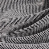 Dark Grey Horizontal-Stripe Chunky Knit, Polyester — photo 3