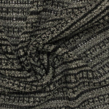 Black Horizontal-Stripe Chunky Knit, Poly-Viscose — photo 3