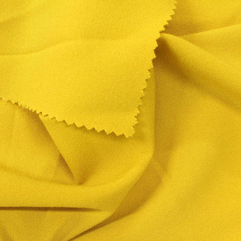 Polyester Viscose Stretch Linen-Look Fabric, 204 gsm — Yellow