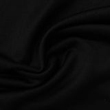 Polyester Stretch Interlock Knit Fabric, 295 gsm, 170 cm — Black — photo 3