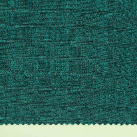 Dark Teal Heather Rib Knit, Polyester