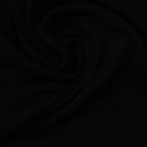 Polyester Viscose Jersey Knit Fabric, 120 gsm, 160 cm — Black