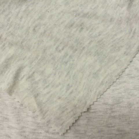 Light Grey Heathered-Marl Jersey Knit, Viscose, 150 gsm, 170 cm