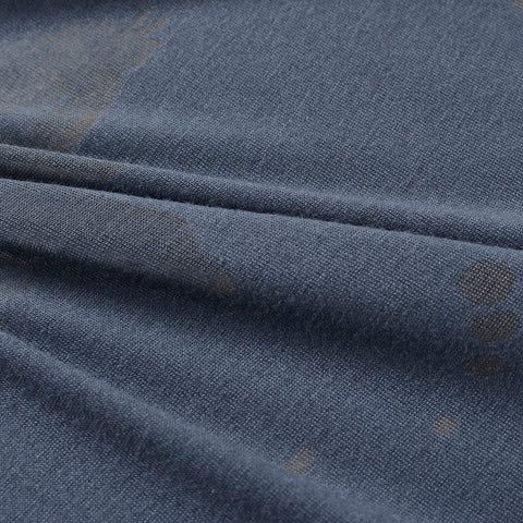 Polyester Viscose Jersey Knit Fabric, 125 gsm, 155 cm — Navy