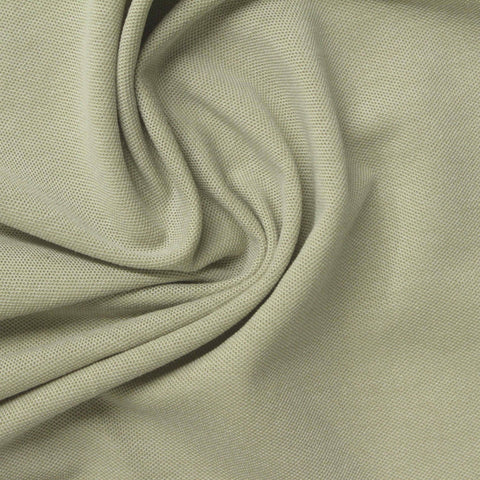 Cotton Polyester Stretch Piqué Knit Fabric, 180 gsm, 185 cm — Khaki