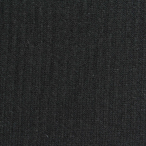 Polyester Stretch Rib Knit Fabric, 240 gsm, 160 cm — Black